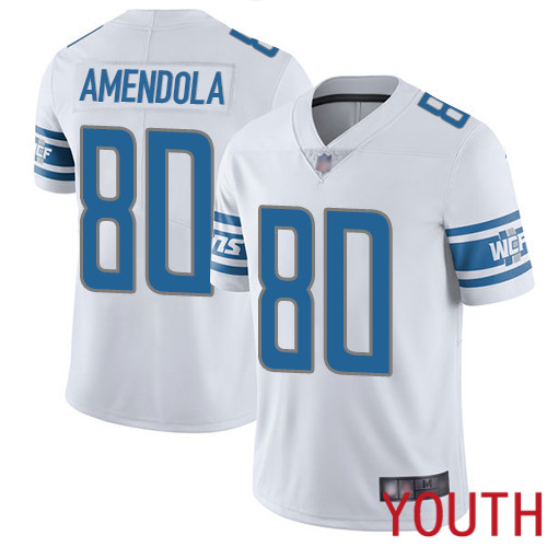 Detroit Lions Limited White Youth Danny Amendola Road Jersey NFL Football #80 Vapor Untouchable->youth nfl jersey->Youth Jersey